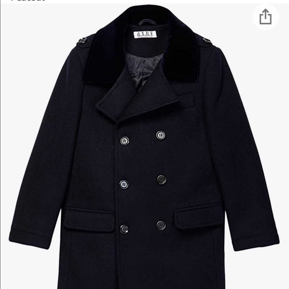 Isaac Mizrahi Classic Black Kids Pea Coat